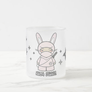 Ninja Bunny. Met Shurikens-Mok Matglas Koffiemok
