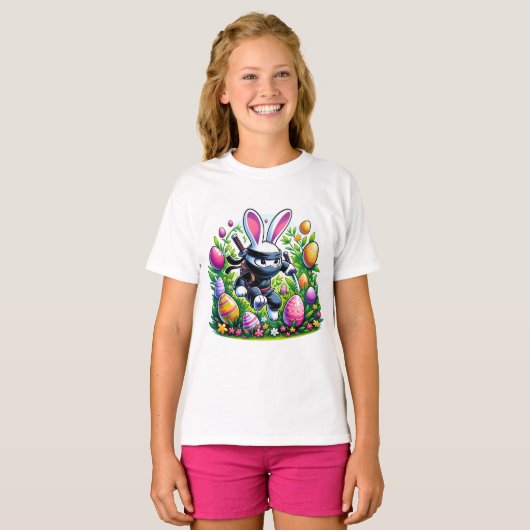 Ninja Bunny Paasavontuur T-shirt (Voorkant volledig)