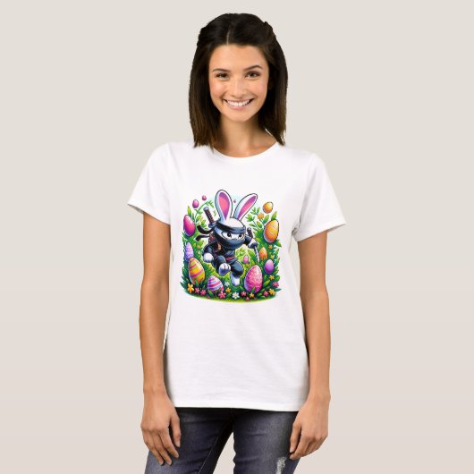 Ninja Bunny Paasavontuur T-shirt (Voorkant volledig)