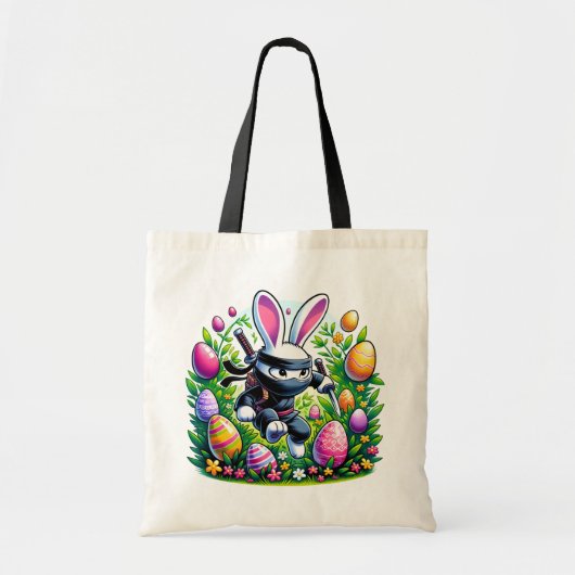 Ninja Bunny Paasavontuur Tote Bag (Voorkant)