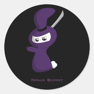 Ninja Bunny Ronde Sticker