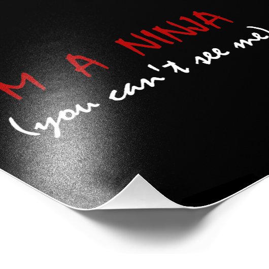 Ninja Can't See Me Foto Afdruk (Hoek)