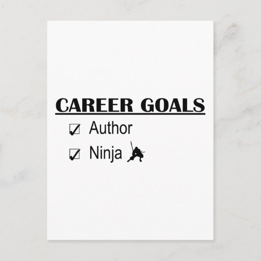 Ninja Career Goals - Auteur Briefkaart (Voorkant)