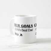 Ninja Career Goals - Beste vader ter wereld Koffiemok (Voorkant links)