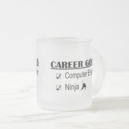 Ninja Career Goals - Computer Engineer Matglas Koffiemok (Voorkant rechts)