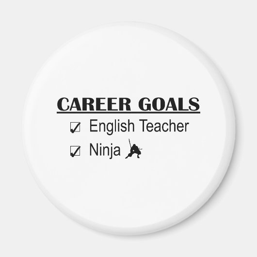 Ninja Career Goals - Engelse leraar Magneet (Voorkant)