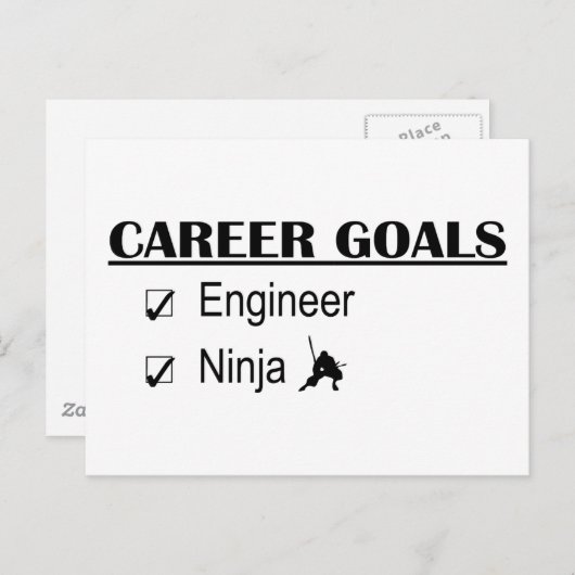 Ninja Career Goals - Engineer Briefkaart (Voorkant / Achterkant)