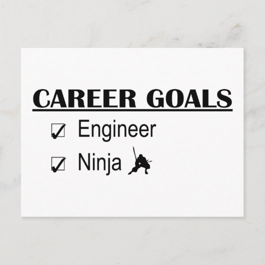 Ninja Career Goals - Engineer Briefkaart (Voorkant)