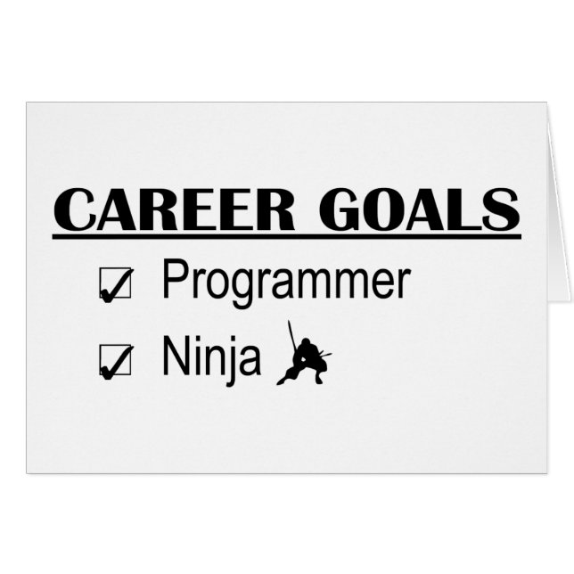 Ninja Career Goals - Programmer (Voorkant Horizontaal)