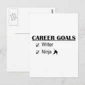 Ninja Career Goals - Schrijver Briefkaart (Voorkant / Achterkant)