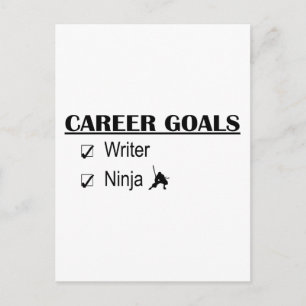 Ninja Career Goals - Schrijver Briefkaart