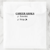 Ninja Career Goals - Scientist Ronde Sticker (Tas)