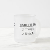 Ninja Career Goals - Therapist Matglas Koffiemok (Voorkant rechts)