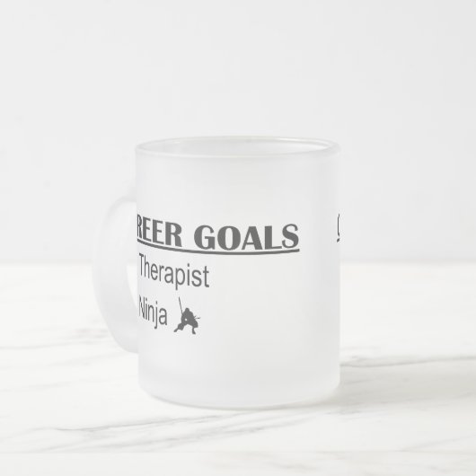 Ninja Career Goals - Therapist Matglas Koffiemok (Voorkant links)