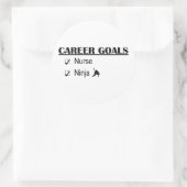 Ninja Carrièredoelen - Verpleegster Ronde Sticker (Tas)