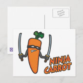 Ninja Carrot Briefkaart (Voorkant / Achterkant)