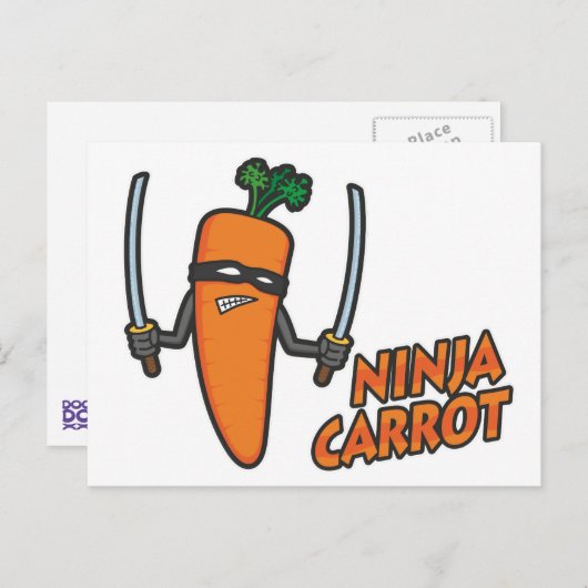 Ninja Carrot Briefkaart (Voorkant / Achterkant)