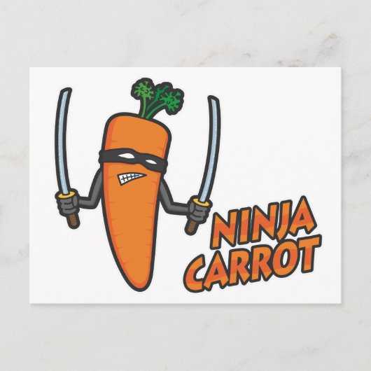 Ninja Carrot Briefkaart (Voorkant)