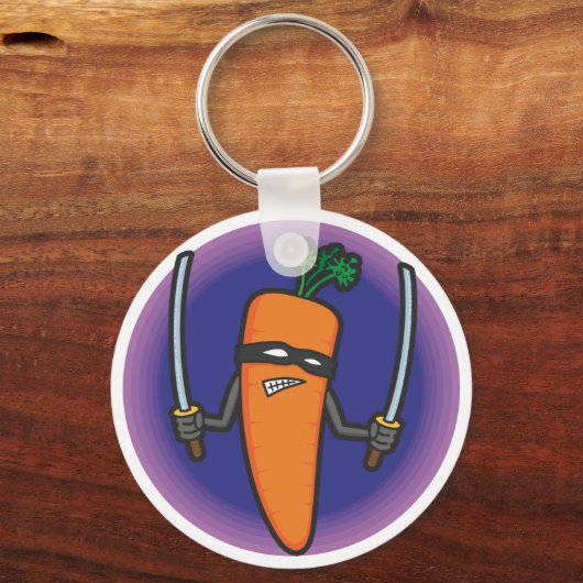 Ninja Carrot Keyring Sleutelhanger (Voorkant)