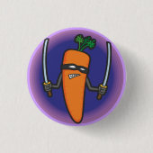 Ninja Carrot Ronde Button 3,2 Cm (Voorkant)