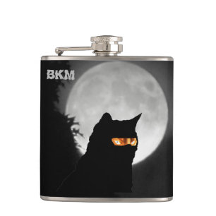 Ninja Cat bij Moonrise Heupfles