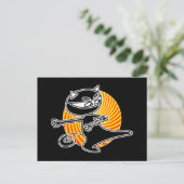 Ninja Cat Briefkaart (Staand voorkant)