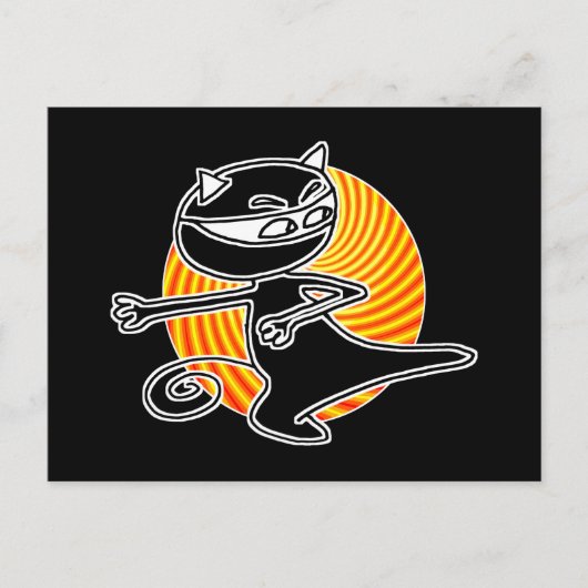 Ninja Cat Briefkaart (Voorkant)