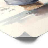 Ninja Cat: Een leuke en felle Waterverf krijger Poster (Hoek)