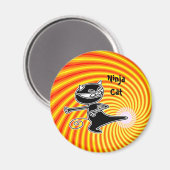 Ninja Cat Firekick Magnet (Voorkant / Achterkant)