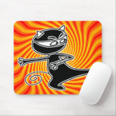 Ninja Cat Firekick Mousepad Muismat (Met muis)