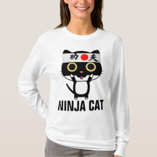 NINJA CAT Funny Mannen T-shirts