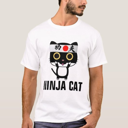 NINJA CAT Grappige T-shirts (Voorkant)