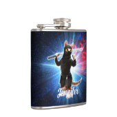 Ninja Cat in de ruimte. Heupfles (Rechts)