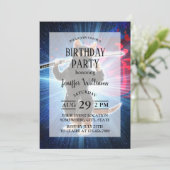 Ninja Cat in de ruimte. Kaart (Staand voorkant)