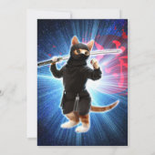 Ninja Cat in de ruimte. Kaart (Achterkant)