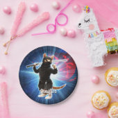 Ninja Cat in de ruimte. Papieren Bordje (Feest)
