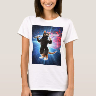 Ninja Cat in de ruimte. T-shirt