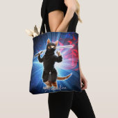 Ninja Cat in de ruimte. Tote Bag (Dichtbij)