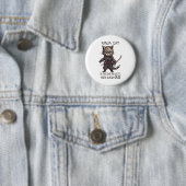 Ninja Cat, Japanse Samurai Kawaii Cat Tattoo Funn Ronde Button 5,7 Cm (In situ)