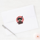 Ninja Cat Kawaii Ronde Sticker (Envelop)