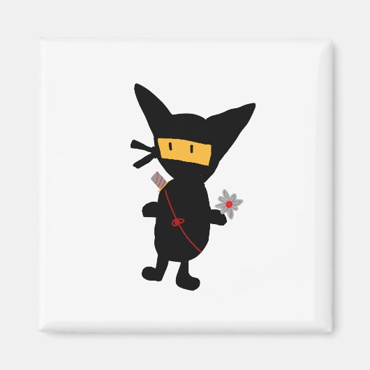 Ninja cat magneet (Voorkant)