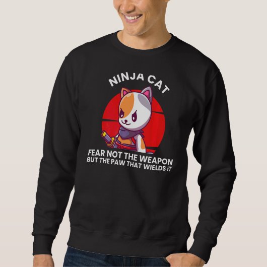 Ninja Cat Ninjas Karate Warrior Graphic Trui (Voorkant)