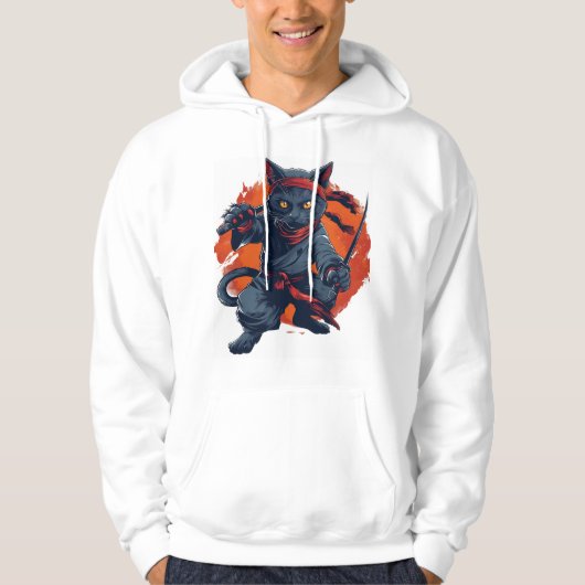 Ninja Cat Stealth Hoodie (Voorkant)
