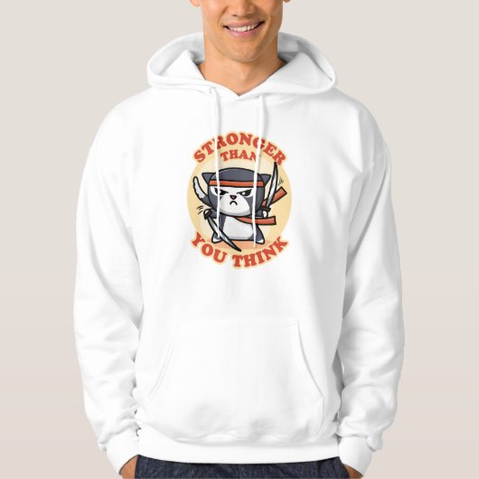 Ninja Cat | Sterker dan je denkt Hoodie (Voorkant)
