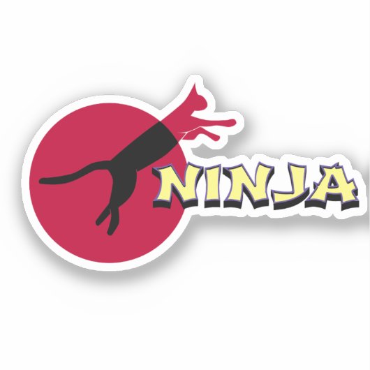 Ninja Cat Sticker (Voorkant)