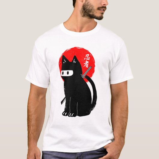 Ninja cat t-shirt (Voorkant)