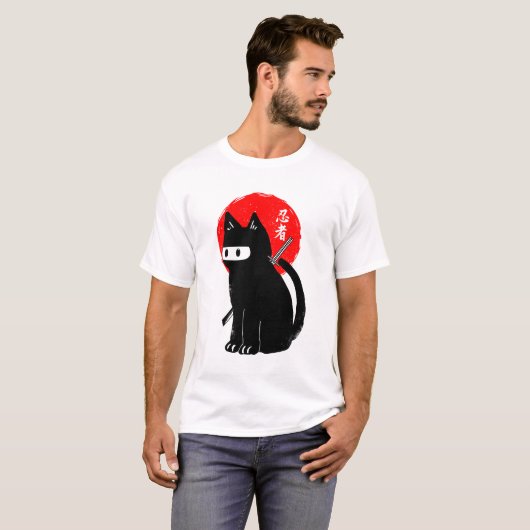 Ninja cat t-shirt (Voorkant volledig)