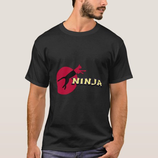 Ninja Cat T-Shirt Tanktop (Voorkant)