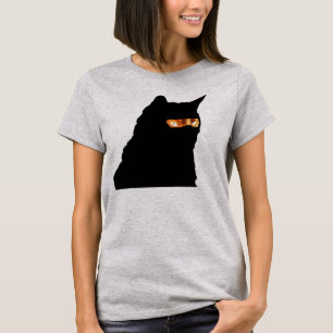 Ninja Cat wordt niet geamuseerd T-shirt