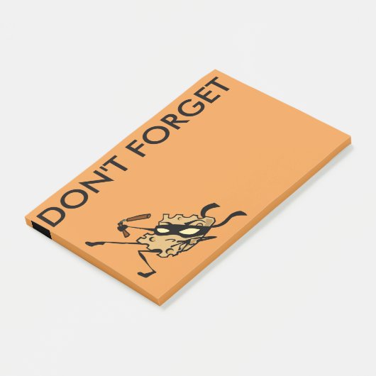 NINJA CHEEST MET NUNCHUCKS POST IT NOTEPAD POST-IT® NOTES (Schuin)